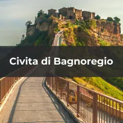 Il ponte pedonale conduce a Civita di Bagnoregio, un borgo medievale arroccato su una collina. Ecco cosa vedere in questo luogo magico.